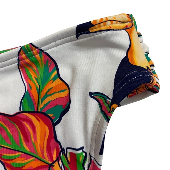 Mynah High Rise High Leg Cheeky Tropical Swim Bottoms Front Knot Detail Large - Picture 10 of 14
